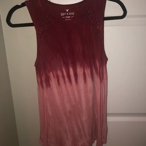 Red and Pink American Eagle Tank